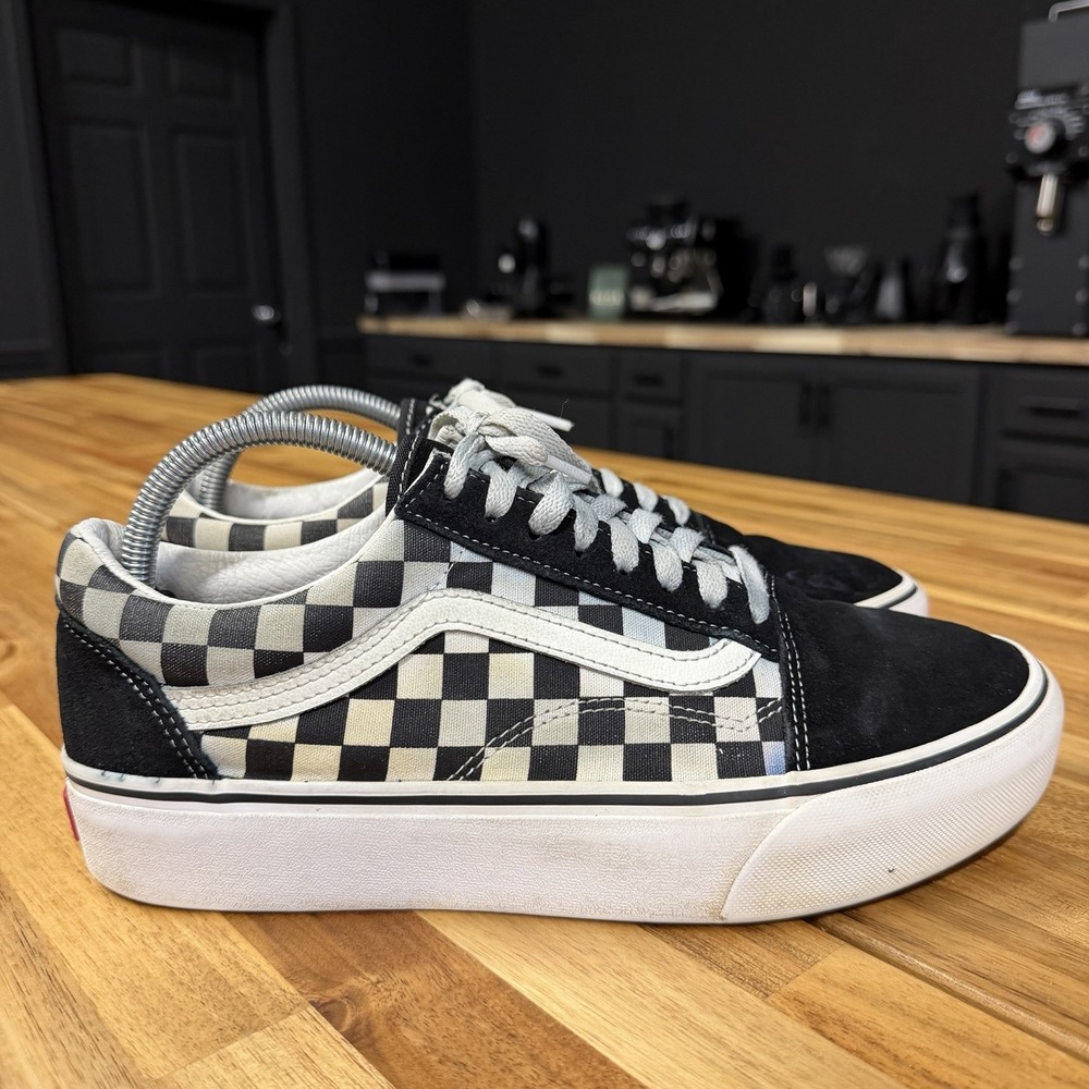 VANS Off the Wall Old School Sneakers Checkerboard Men's 9 Womens 10.5 Black